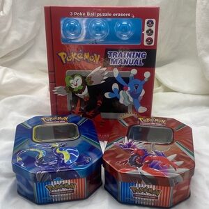 Pokemon Training Manual & Tin Set